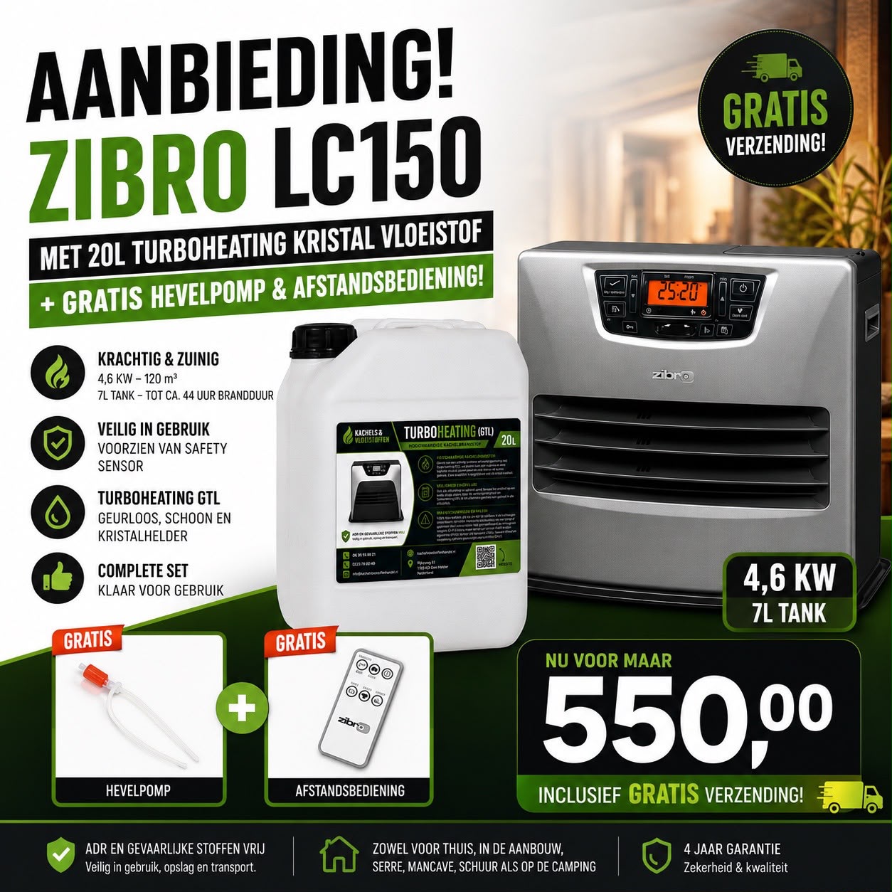 Zibro LC-150 complete actieset aanbieding